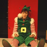 Kraig Swartz as Crumpet n THE SANTALAND DIARIES at New Rep. Photo: Christopher McKenzie.