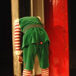 Kraig Swartz as Crumpet n THE SANTALAND DIARIES at New Rep. Photo: Christopher McKenzie.
